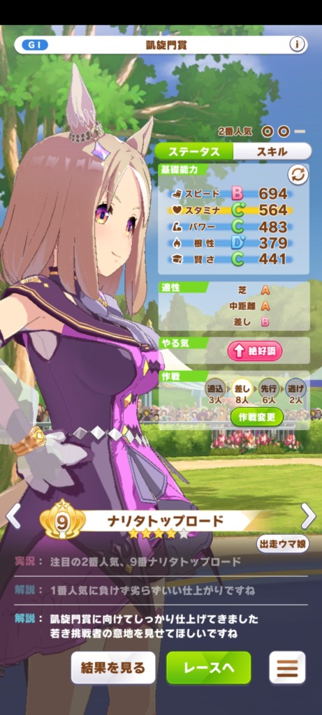 凱旋門　クラシック期　ナリタトップロード